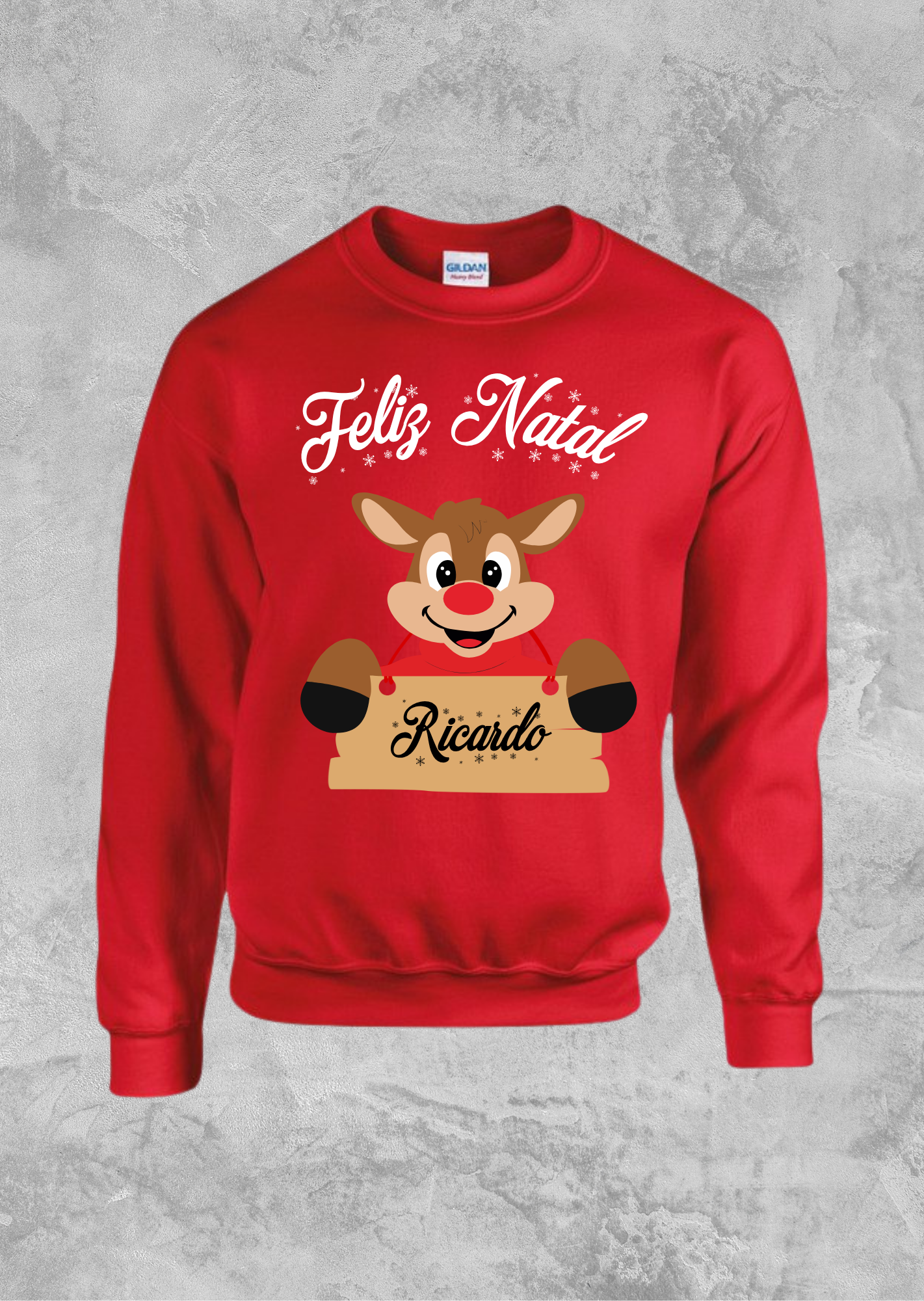 Rena com placa de nome